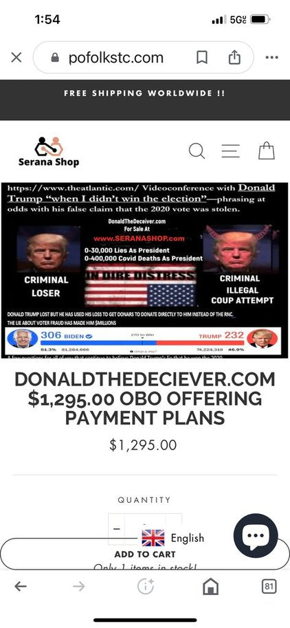 For Sale in the Domain Name Consignment collection -  DonaldTheDeceiver.com $2K- OBO